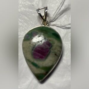 Ruby fuchsite pendant